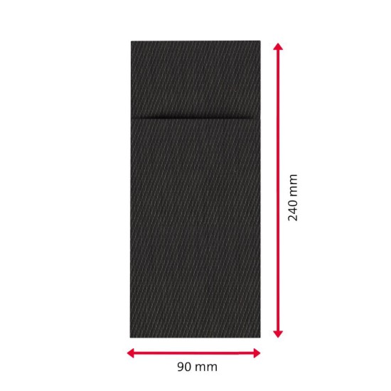 6 db evőeszköz boríték készlet, "Rahmen", 24 x 9 cm, műanyag, Antracit - Saleen márka