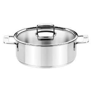 Fedős csivásserpenyő, rozsdamentes acél, 26 cm / 4,5 L, "Signature" - BRA