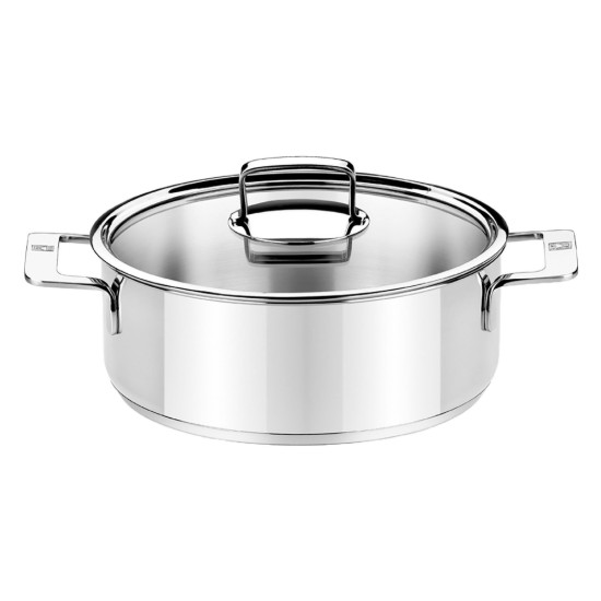 Fedős csivásserpenyő, rozsdamentes acél, 26 cm / 4,5 L, "Signature" - BRA