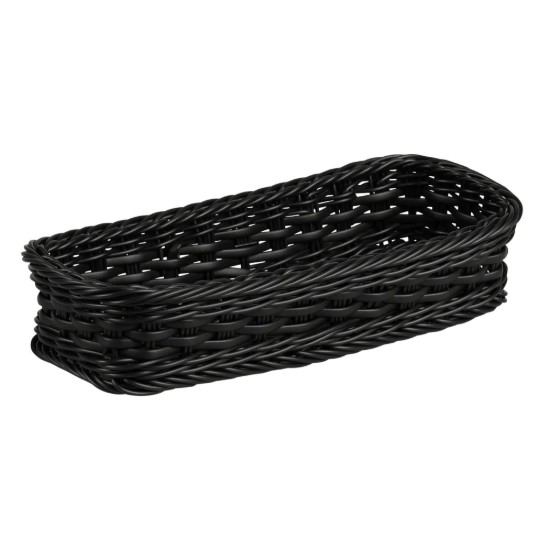 Evőeszközkosár, műanyag, 28 x 11,5 cm, fekete - Kesper