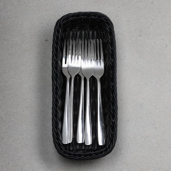 Evőeszközkosár, műanyag, 28 x 11,5 cm, fekete - Kesper