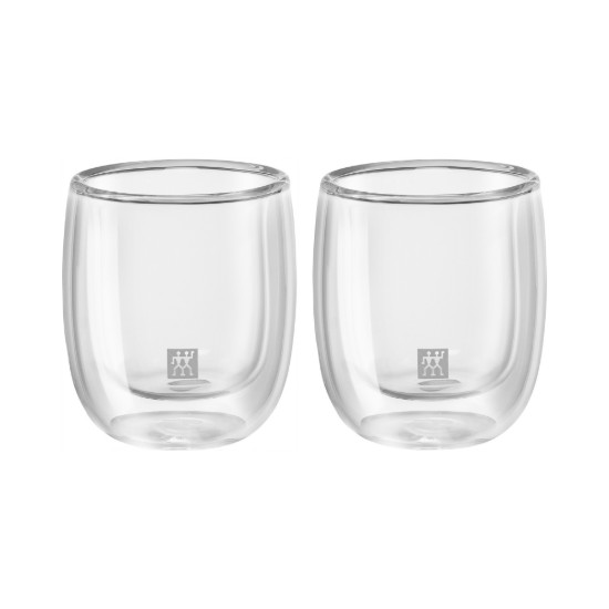 2 eszpresszócsészés készlet, duplafalú, üvegből, 80ml, "Sorrento" - Zwilling