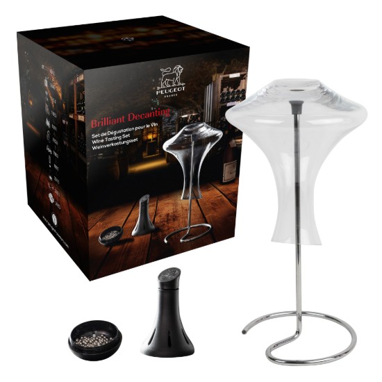 3 darabos dekantáló készlet tisztítógolyókkal, "Brilliant Decanter" - Peugeot