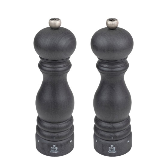 2 darabos só- és borsőrlő készlet, 20 cm, "Paris u'Select Z", Graphite - Peugeot