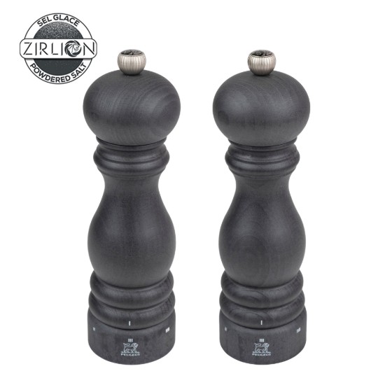 2 darabos só- és borsőrlő készlet, 20 cm, "Paris u'Select Z", Graphite - Peugeot
