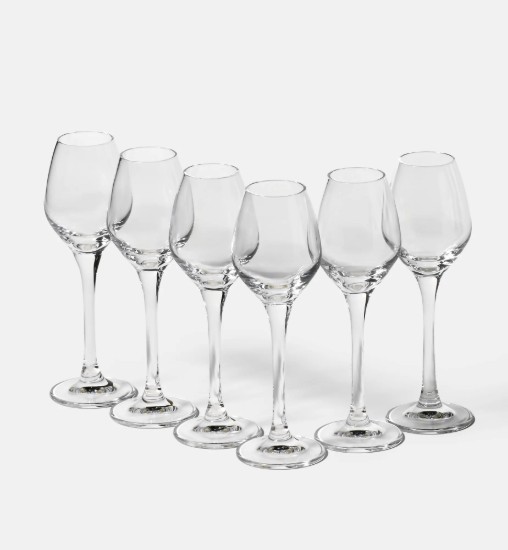 6 darabos likőrös pohár készlet, kristályüveg, 70 ml, "Splendour" - Krosno