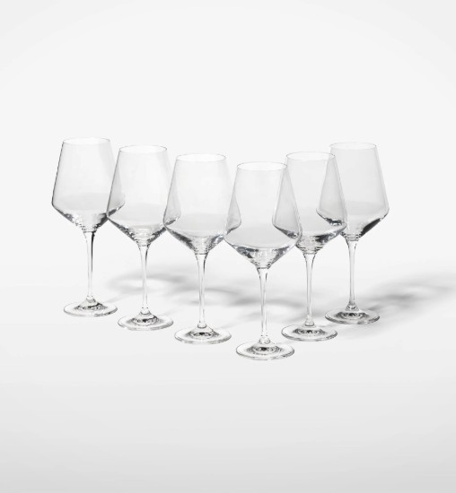 6 darabos vörösboros pohár készlet, kristályüveg, 550 ml, "Avant-Garde" - Krosno