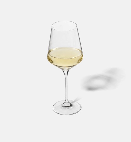 6 darabos fehérboros pohárkészlet, kristályüveg, 450 ml, "Avant-Garde" - Krosno