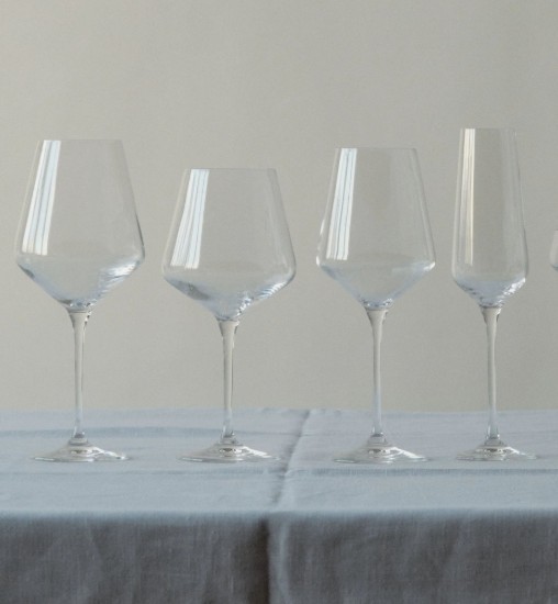 6 darabos fehérboros pohárkészlet, kristályüveg, 450 ml, "Avant-Garde" - Krosno