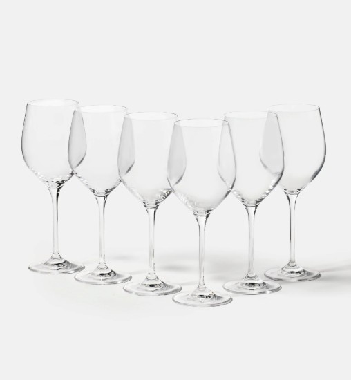 6 darabos "Harmony" fehérboros pohárkészlet, kristályüveg, 430 ml - Krosno