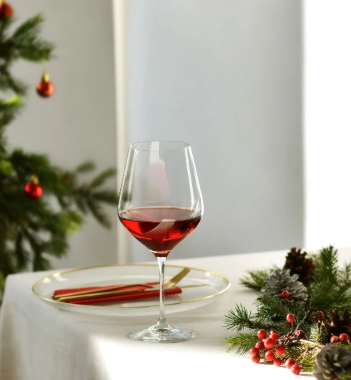 6 darabos Burgundy borospohár készlet, kristályüvegből, 900ml, "Splendour" - Krosno