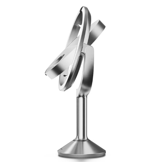 Sminktükör szenzorral, 23 cm, "Trio", Brushed Stainless Steel - simplehuman