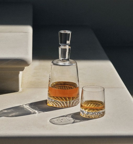 6 db whisky pohár készlet, kristályos üveg, 370 ml, "Fjord" - Krosno