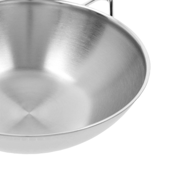 Wok serpenyő, rozsdamentes acél, 30 cm, "5-Plus" - Demeyere