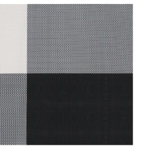 4 db asztali szőnyeg, fekete-fehér, 45 × 30 cm