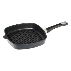 Szögletes grillserpenyő, alumínium, 28 x 28 cm - AMT Gastroguss