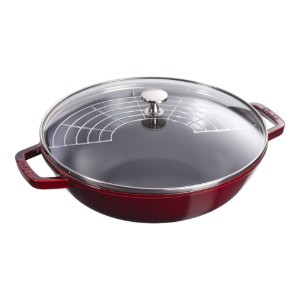 Wok serpenyő, öntöttvas, 30cm, Grenadine - Staub