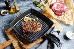 Szögletes grillserpenyő, öntöttvas, 30cm, Black - Staub