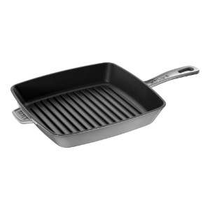 Szögletes grill serpenyő, öntöttvas, 26 cm, Graphite Grey - Staub