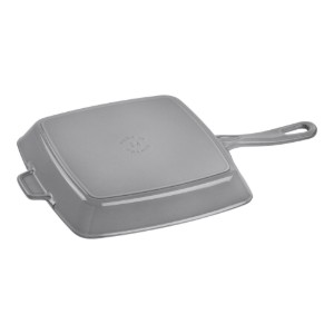 Szögletes grill serpenyő, öntöttvas, 26 cm, Graphite Grey - Staub